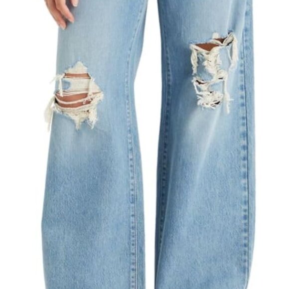 Levi's Womens 94 Baggy Wide Leg Not in the mood color size waist 25 length 31 - Picture 2 of 5